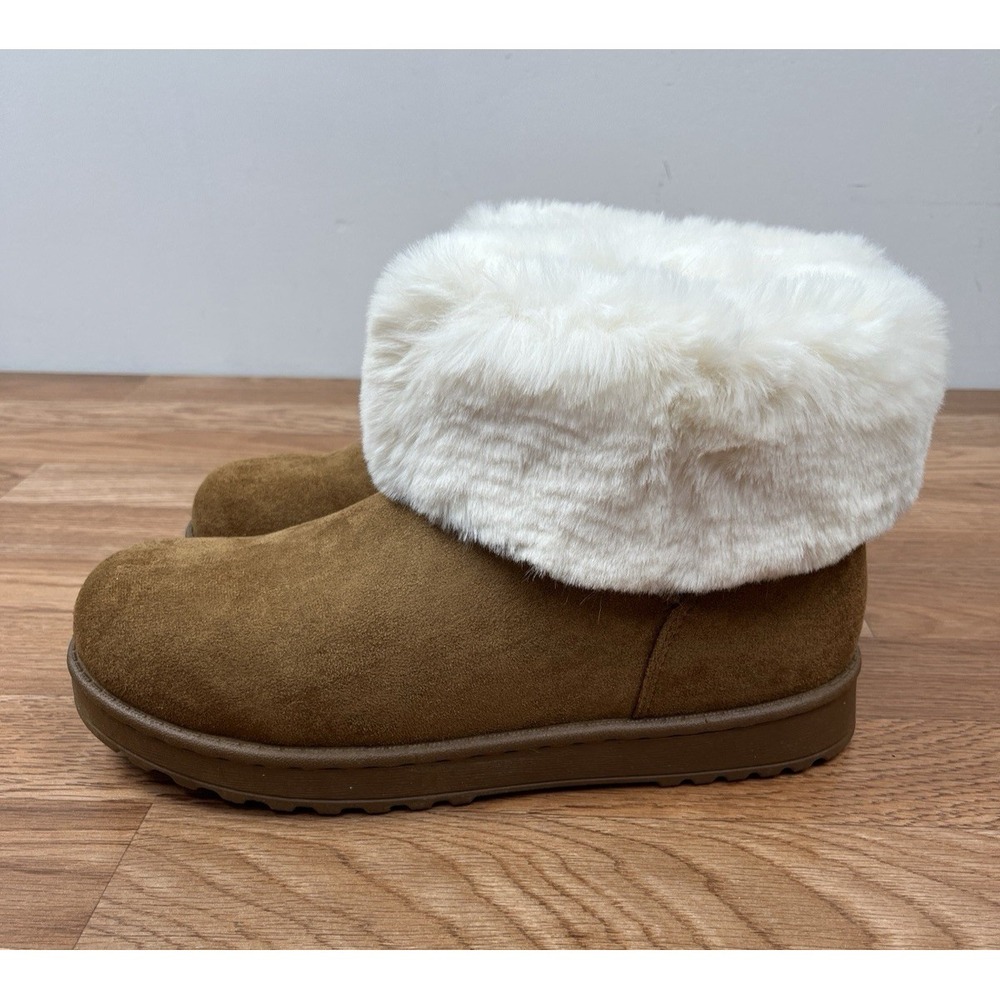 SO Coatimundi Women's Faux Fur Winter Boots Size 10 in Chestnut NEW